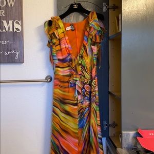 Versace multi color dress mid length